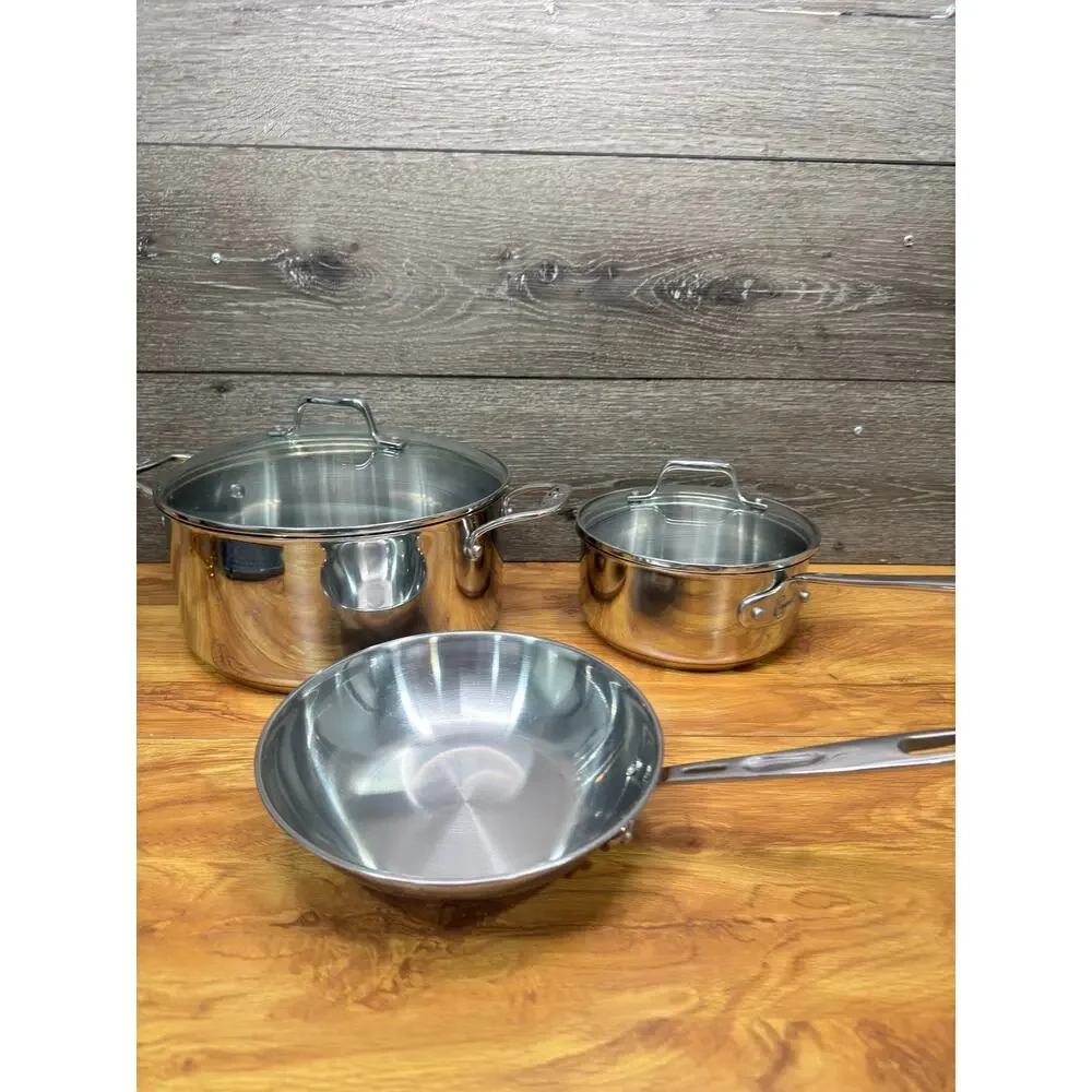 All Clad Emeril Copper Core 2 qt Pan +6 qt stock pot + 8